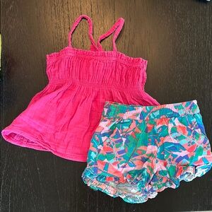 Old Navy & Cat & Jack  Pink Top and Colorful Shorts Set